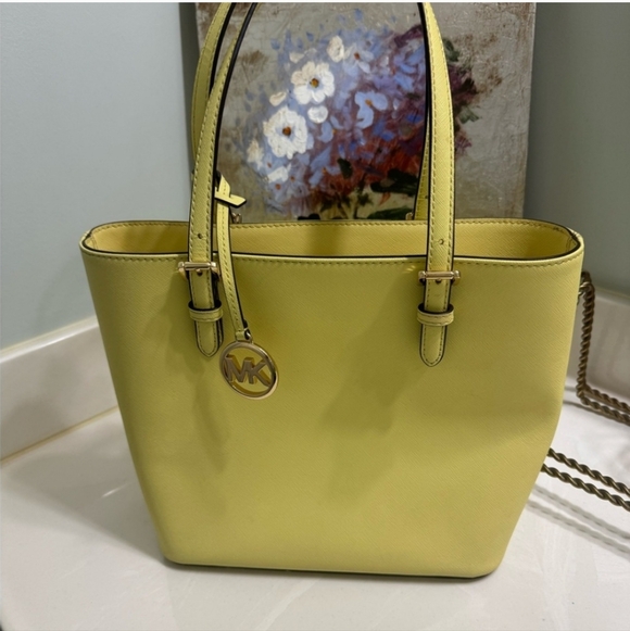 Michael Kors Lemon Yellow Jet Set Tote - Picture 7 of 7